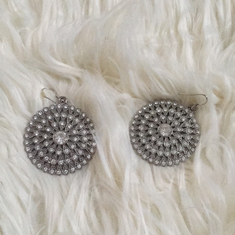 Round CZ Statement earrings